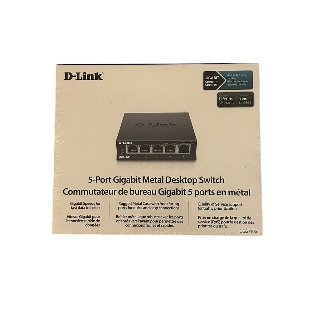 D-Link DGS-105 5-Port Gigabit Ethernet Switch